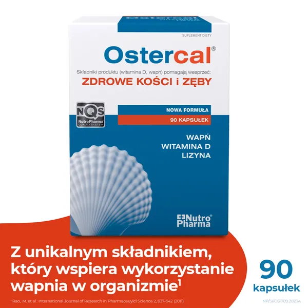 Кальций из раковин устриц Ostercal, с витамином D3, 90 капсул — фото 2