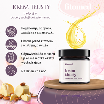 Fitomed, tradycyjny krem tłusty do cery suchej i dojrzałej na noc, 55 g