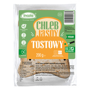 Incola, bezglutenowy chleb tostowy jasny, 200 g