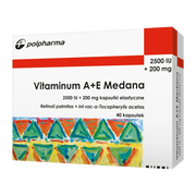 Vitaminum A+E Medana, 2500 j.m.A + 200 mg E, kapsułki, 40 szt.