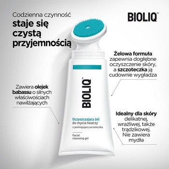 Bioliq Clean, oczyszczający żel do mycia twarzy z peelingującą szczoteczką, 125 ml