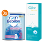 Zestaw, Bebilon Prosyneo HA 2, mleko następne dla niemowląt po 6. miesiącu, 3 x 400 g + Oillan Derm+, emulsja do kąpieli, 200 ml