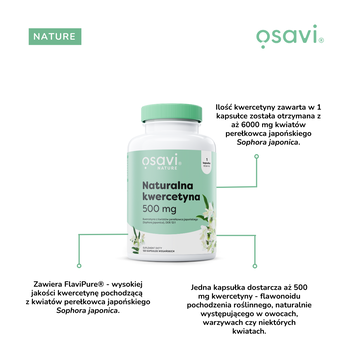 Osavi Naturalna kwercetyna 500 mg, kapsułki, 60 szt.