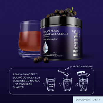 Reme Men Kolagenowa Formuła Dla Niego, proszek, smak czarna porzeczka, 150 g