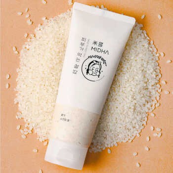 Midha Rice Bran Scrub Foam, pianka oczyszczająca z otrębami ryżu, 150 ml