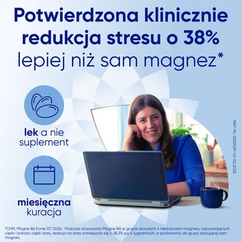 Magne B6 Forte, 100 mg+10 mg, tabletki powlekane,100 szt.