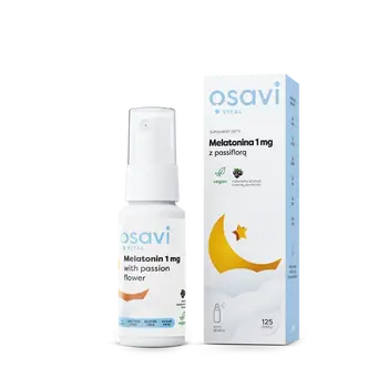 Osavi Melatonina z passiflorą, spray do ust, smak czarna porzeczka, 25 ml