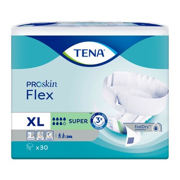 TENA Flex Super, pieluchomajtki, rozmiar XL, 30 szt.
