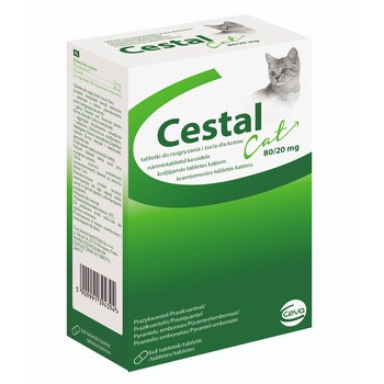 Cestal Cat 80 /20 mg, tabletki dla rozgryzania i żucia dla kotów, 48 szt.