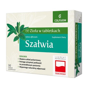 Szałwia, tabletki powlekane, 30 szt.