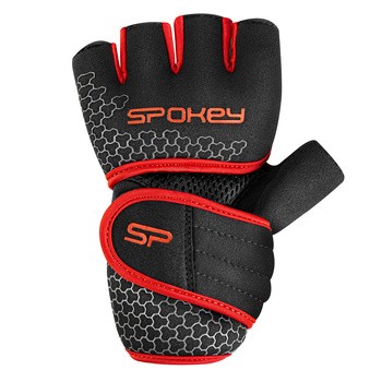Spokey, Lava, rękawice fitness do ćwiczeń, rozmiar m, czerwone, 2 szt.