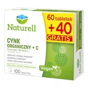 Naturell Cynk Organiczny + C, tabletki, 100 szt. https://azcdn.doz.pl/image/d/product/91e6405f-scale-180x180.png