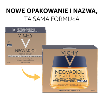 Zestaw Vichy Neovadiol Magistral, odżywczy i redukujący wiotczenie balsam na dzień, 50 ml + odżywczy i modelujący owal twarzy krem na noc, 50 ml