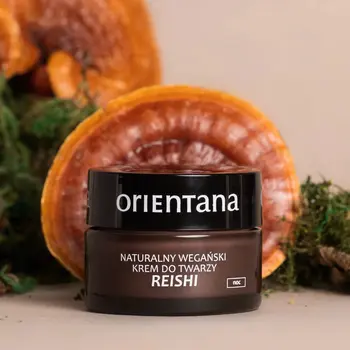 Orientana, naturalny wegański krem do twarzy Reishi na noc, 50 ml