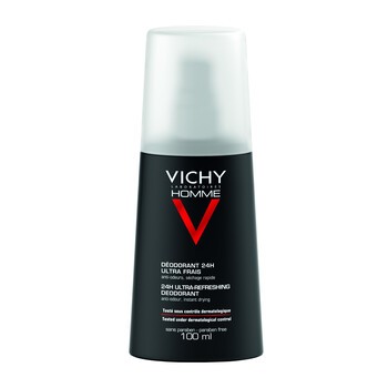Vichy Homme, dezodorant Ultra Świeżość, 24h, spray, 100 ml