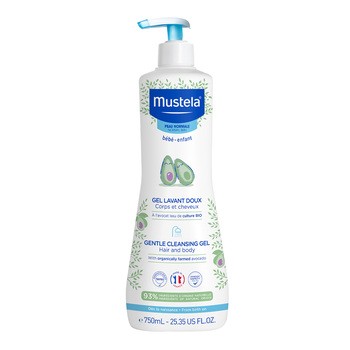 Mustela Bebe-Enfant, delikatny żel do mycia z organicznym awokado, 750 ml