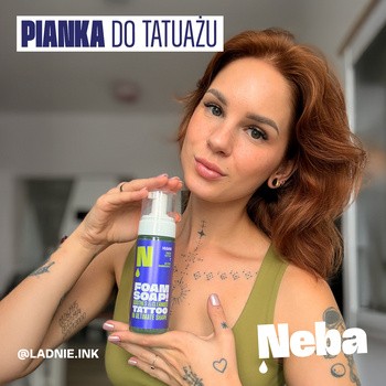 Neba, łagodzące mydło w piance do tatuażu, 150 ml