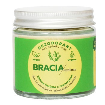 Bracia Mydlarze, dezodorant w kremie, Zielona herbata z Rozmarynem, 60 ml