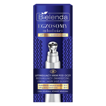 Bielenda Egzosomy Młodości, liftingujący krem pod oczy, redukujący zmarszczki, 15 ml