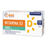 DOZ PRODUCT Witamina D3 2000 j.m., kapsułki miękkie, 120 szt.