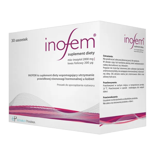 Инозитол Inofem, мио-инозитол 2000 мг и фолиевая кислота, порошок, 30 саше
