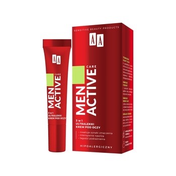 AA Men Active Care 3w1, ultralekki krem pod oczy, 15 ml
