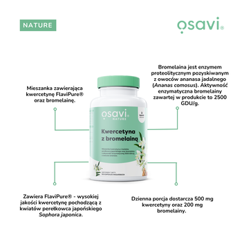 Osavi Kwercetyna z bromelainą, kapsułki twarde, 60 szt.