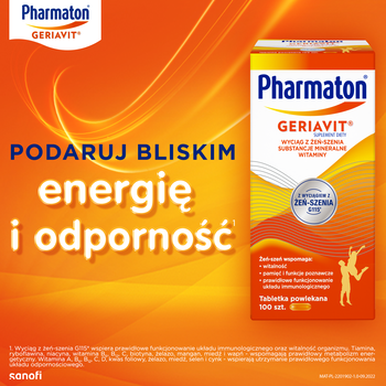 Pharmaton Geriavit, tabletki, 100 szt. + Pharmaton Geriavit, tabletki, 30 szt.