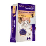 Happy snack by Feliway, relaksująca przekąska dla wszystkich kotów, kurczak, 24 x 15 g