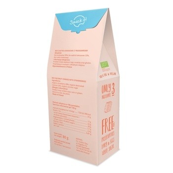 Diet-Food, Bio Ciasteczka Kokosowe Truskawka, 80 g