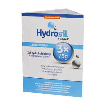 Hydrosil, żel hydrokoloidowy, leczenie ran, 75 g x 3 opakowania