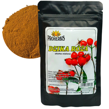 Proherbis Mielona skórka dzikiej róży, proszek, 100 g