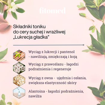 Fitomed, tonik do cery suchej i wrażliwej „Lukrecja gładka”, 200 g