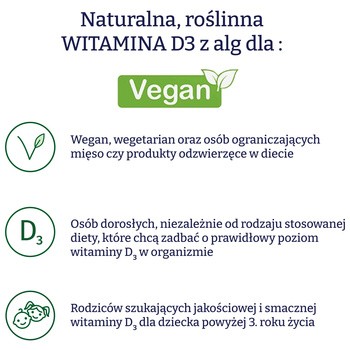 Naturell Witamina D3 z alg, krople, 15 ml
