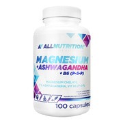 Allnutrition Magnesium+Ashwagandha+B6 (P-5-P), kapsułki, 100 szt. https://azcdn.doz.pl/image/d/product/a58211e6-scale-180x180.png
