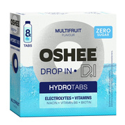 Oshee Drop In Hydrotabs Electrolytes + Vitamins, tabletki musujące, smal wieloowocowy, 8 szt.
