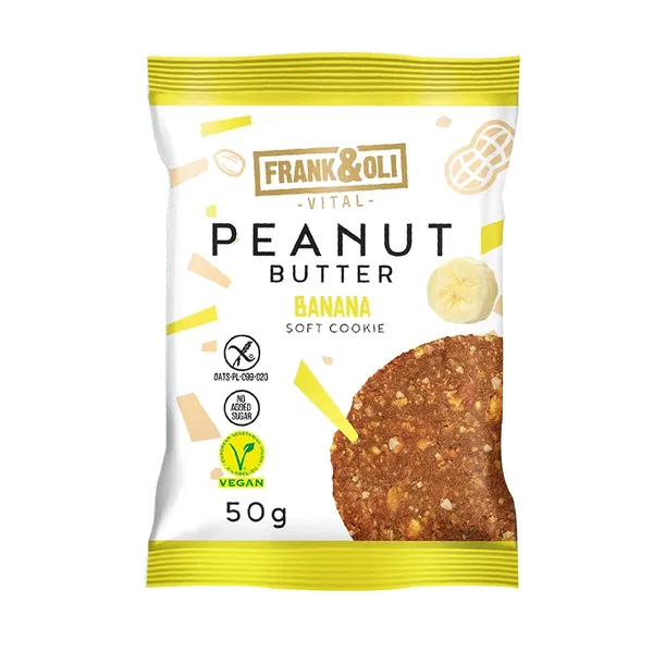 Peanut Butter Banana miękkie ciasteczko 50g [Frank&Oli] - Frank&Oli