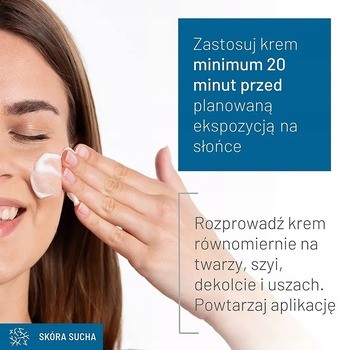 Sylveco Dermo Sucha skóra, krem nawilżający do twarzy na dzień SPF 50, 50 ml