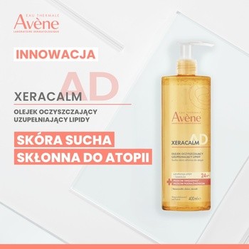 Avene Xera Calm A.D, uzupełniający lipidy olejek oczyszczający, 400 ml