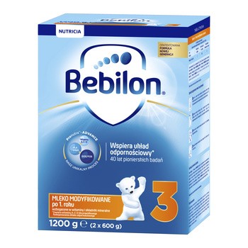 Bebilon Junior 3 Pronutra-Advance, mleko modyfikowane, proszek, 1200 g
