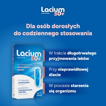 Lacium 50+, kapsułki twarde, 30 szt.
