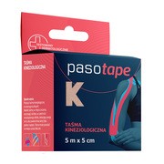 Pasotape, taśma kinezjologiczna, 5 m x 5 cm, cielista, 1 szt.