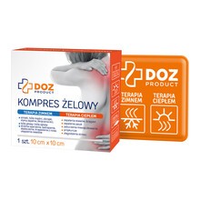 DOZ PRODUCT Kompres żelowy do stosowania na ciepło i zimno, 10 x 10 cm, 1 szt.