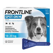 Frontline Spot-on M Pies 10-20 kg, ochrona przeciw pchłom i kleszczom, krople w pipetach, 1,34 ml x 3 szt. https://azcdn.doz.pl/image/d/product/e993d8a4-scale-180x180.png