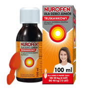 Nurofen dla dzieci Junior truskawkowy, (40 mg/ml), zawiesina doustna, 100 ml
