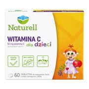 Naturell Witamina C dla dzieci, tabletki do żucia i rozgryzania, 60 szt.