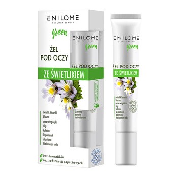 Enilome Healthy Beauty Green, żel ze świetlikiem pod oczy, 15 ml