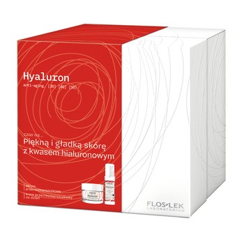 Zestaw Promocyjny Flos-Lek Hyaluron, krem przeciwzmarszczkowy na dzień, 50 ml + serum przeciwzmarszczkowe, 30 ml