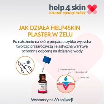 Help4Skin Gojenie Pęknięć Skóry, plaster w żelu, 7 ml