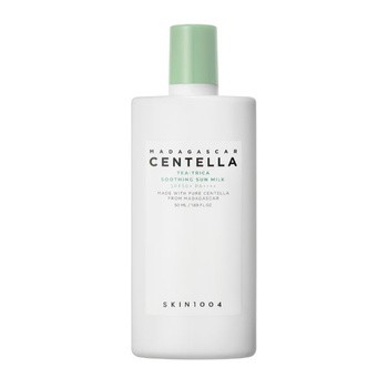 Skin1004 Madagaskar Centella Tea-Trica Soothing Sun Milk, lekki krem z fluidem do skóry trądzikowej z SPF 50+/PA++++, 50 ml